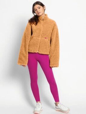 NIKE YOGA CORE COLLECTION 7/8 TIGHTS CACTUS FLOWER FUSCHIA RUCHED